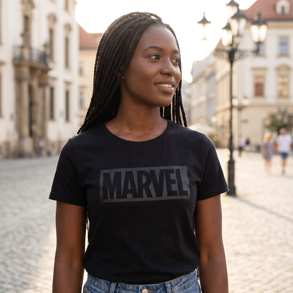 Imagen del producto Marvel - Camiseta con logo negra