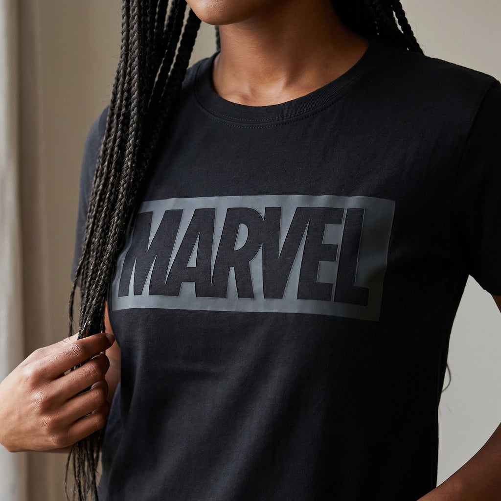 Imagen del producto Marvel - Camiseta con logo negra