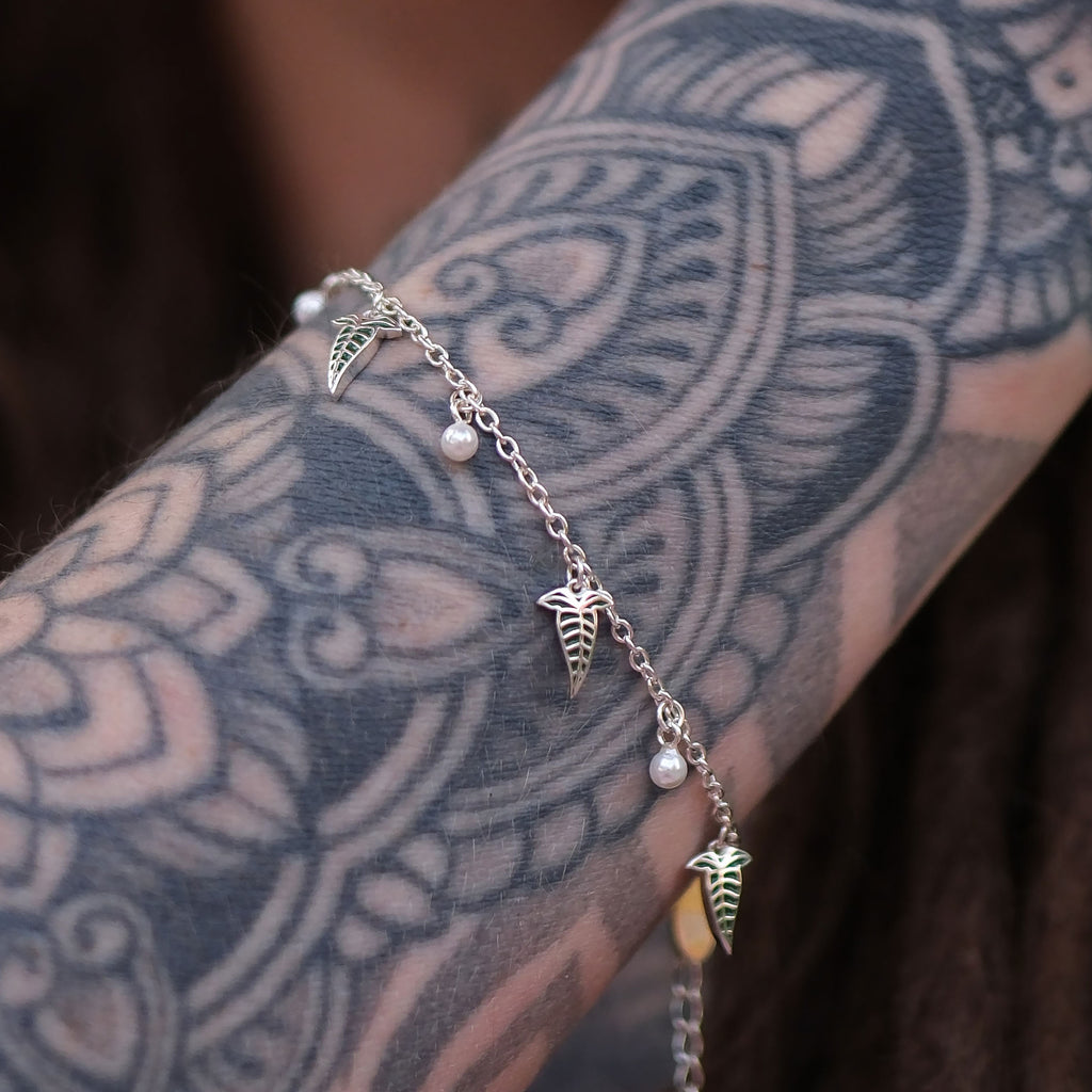 Imagen del producto Pulsera Hoja Élfica Plata 925 - El Señor de los Anillos