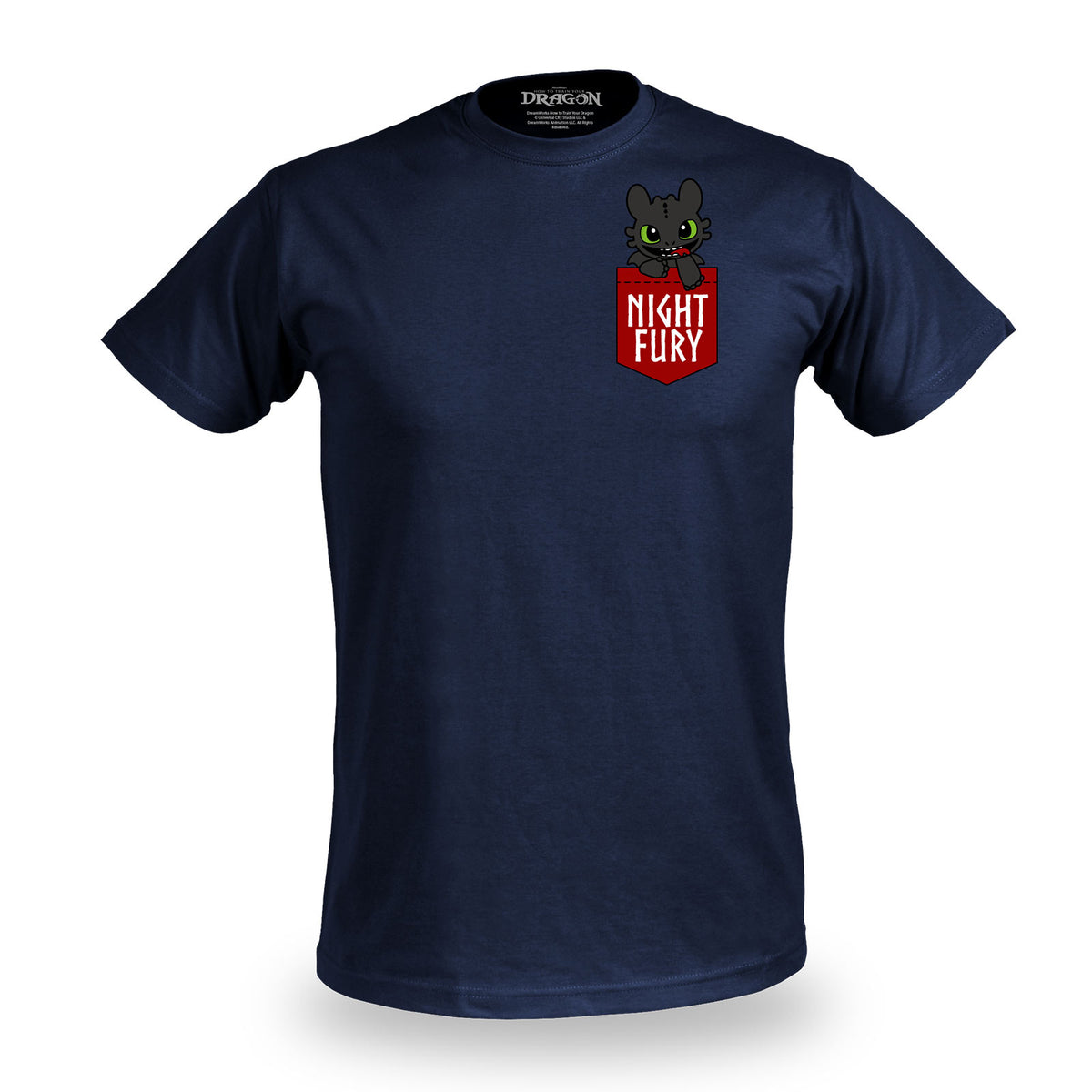 Imagen del producto Cómo entrenar a tu dragón - Camiseta de bolsillo Night Fury azul