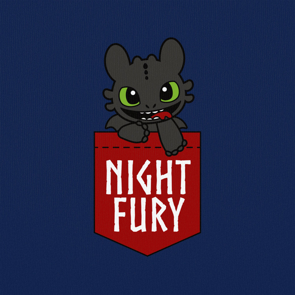 Imagen del producto Cómo entrenar a tu dragón - Camiseta de bolsillo Night Fury azul