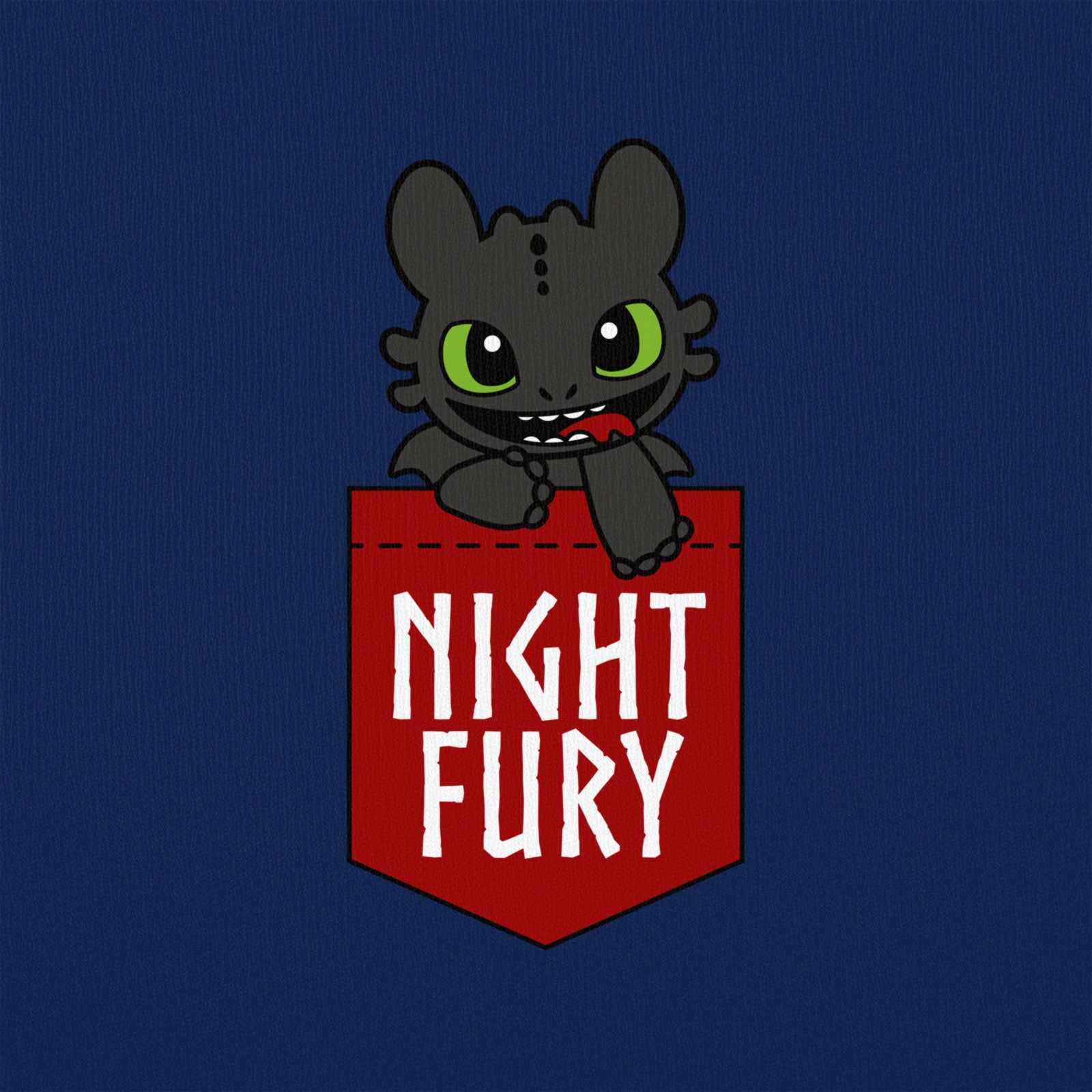 Imagen del producto Cómo entrenar a tu dragón - Camiseta de bolsillo Night Fury azul