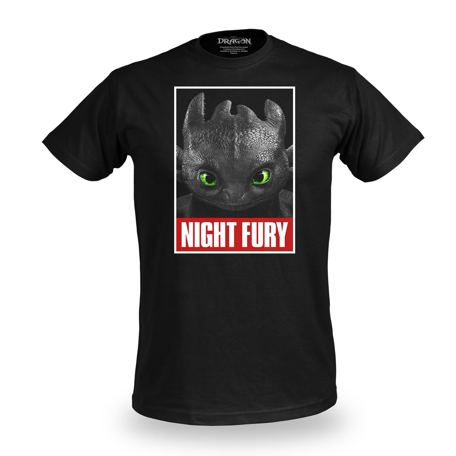 Imagen del producto Cómo Entrenar a tu Dragón - Camiseta Negra con Póster de Furia Nocturna