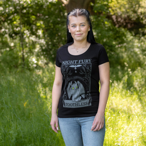 Imagen del producto Cómo Entrenar a tu Dragón - Camiseta de Mujer Night Fury Negra
