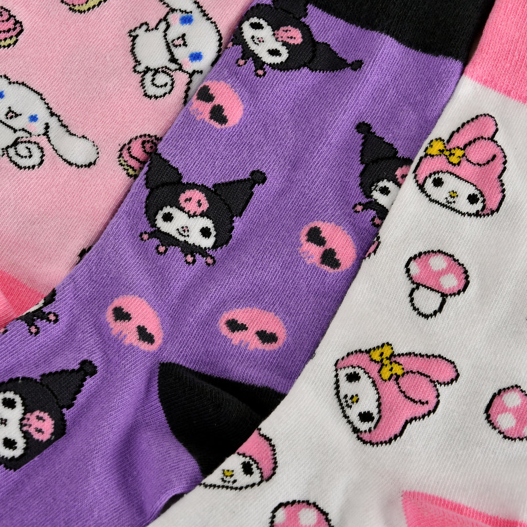 Imagen del producto Sanrio - Hello Kitty and Friends pack de 3 pares de calcetines en caja de regalo