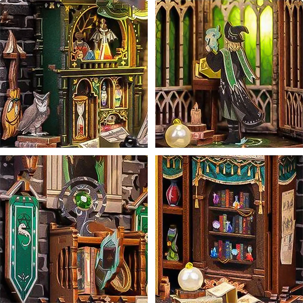 Imagen del producto Darkness Common Room Book Nook - kit de maqueta de madera para fans de Harry Potter