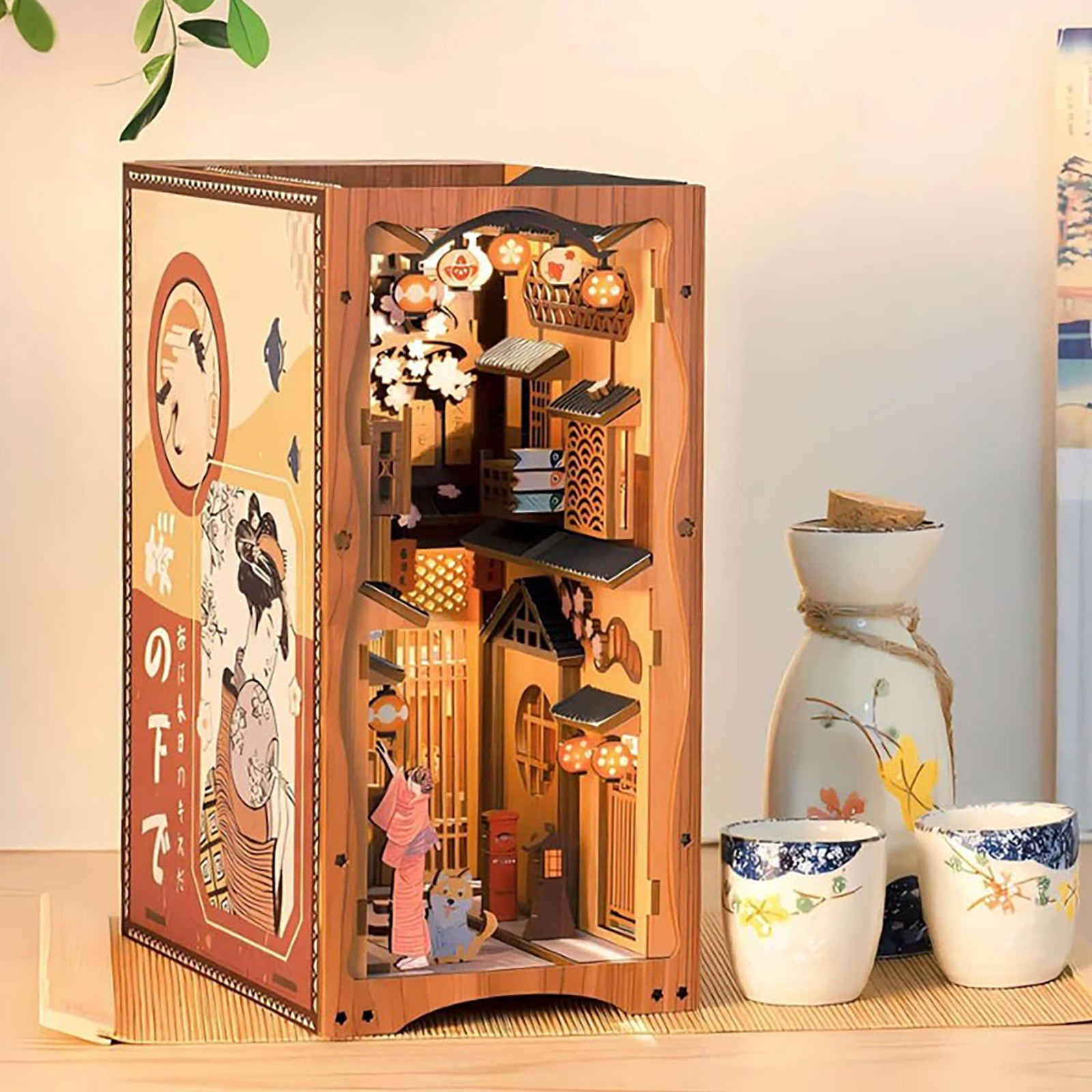 Imagen del producto Sakura - Bajo el árbol de Sakura Book Nook Modelo Kit Madera