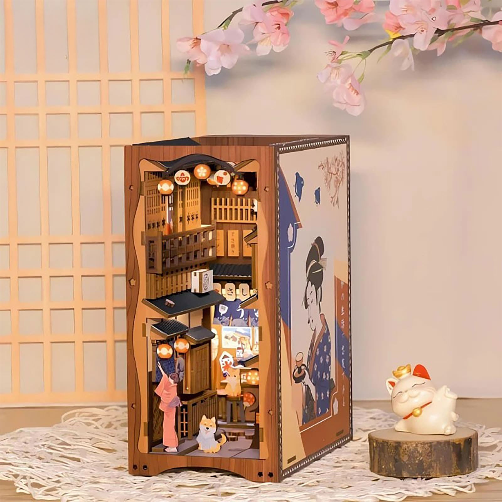 Imagen del producto Sakura - Bajo el árbol de Sakura Book Nook Modelo Kit Madera