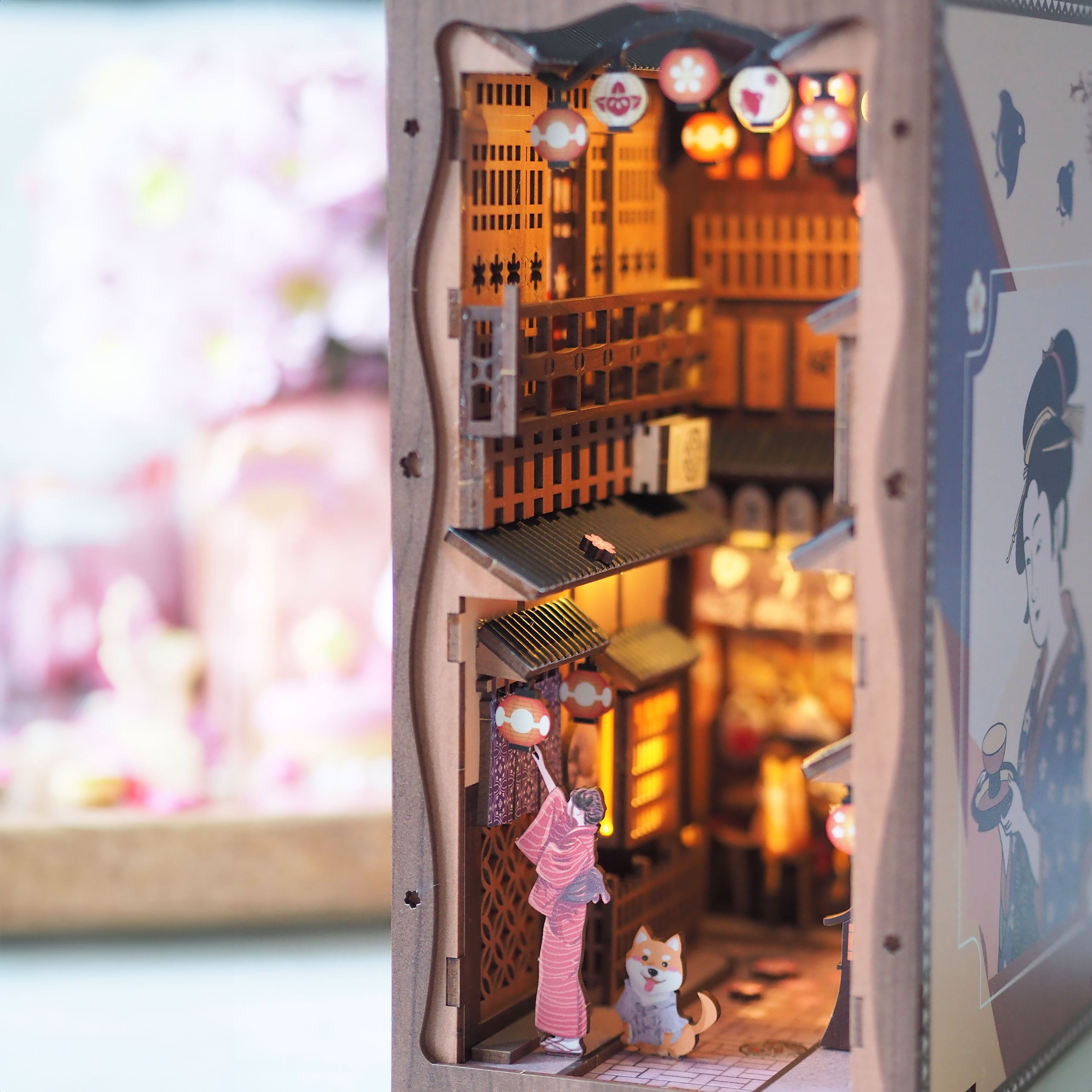 Imagen del producto Sakura - Bajo el árbol de Sakura Book Nook Modelo Kit Madera