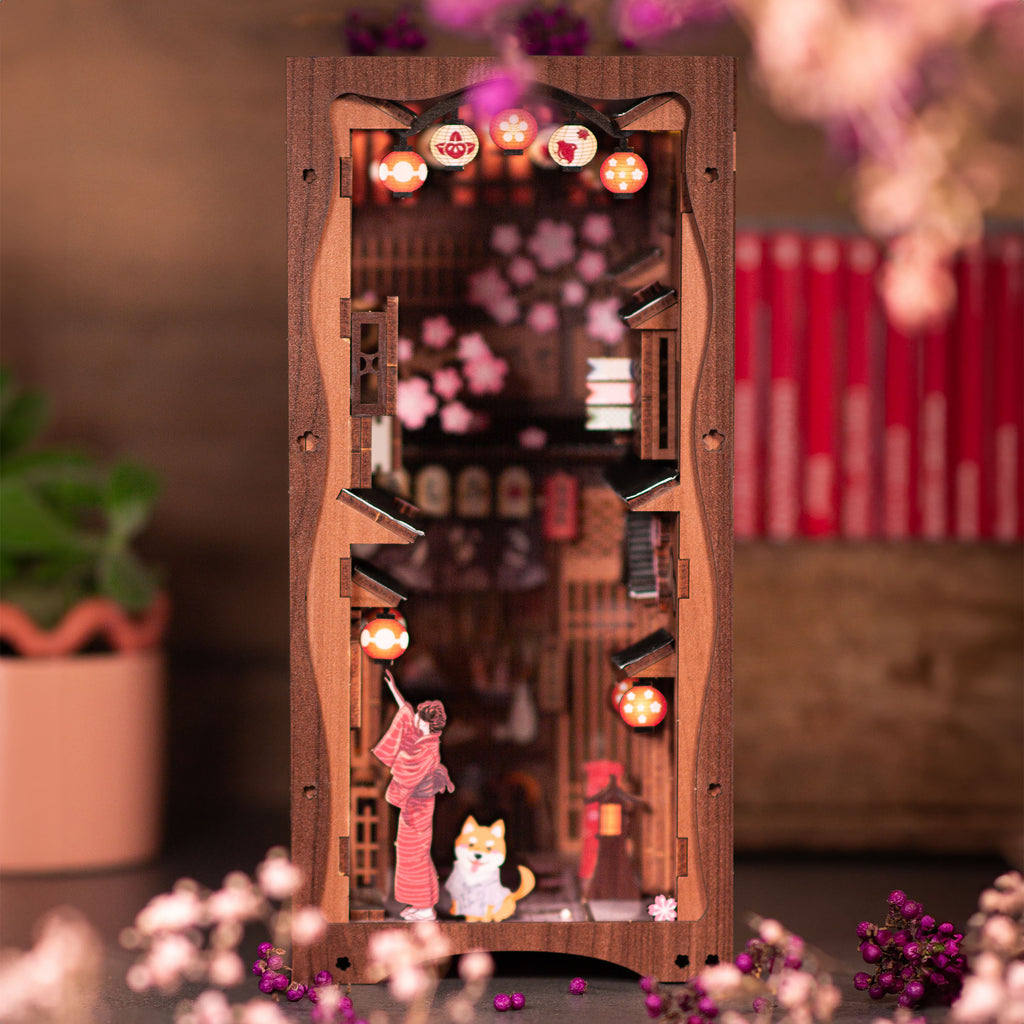 Product image Sakura - Under the Sakura Tree Book Nook Model Kit Wood