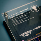 Imagen del producto Placa de pared Enterprise NCC-1701-D con réplica de modelo - Star Trek