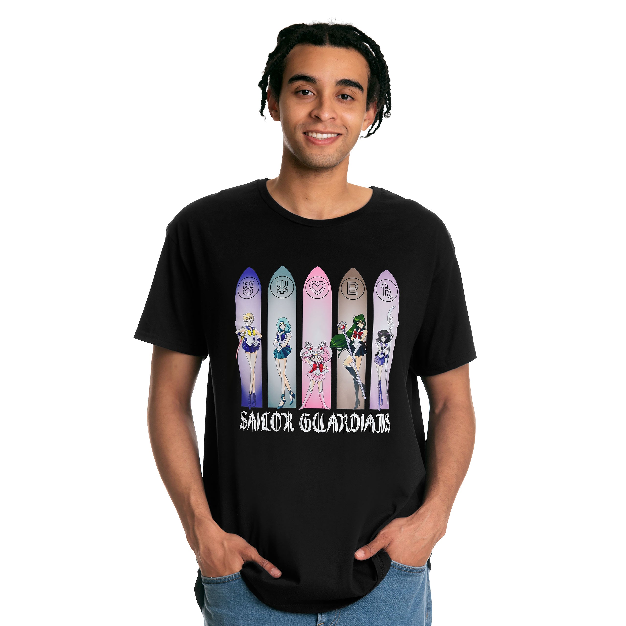 Imagen del producto Sailor Moon - Sailor Guardians Outer Senshi camiseta negra