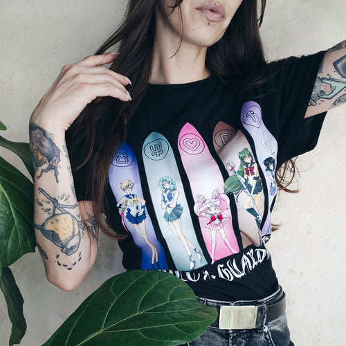 Imagen del producto Sailor Moon - Sailor Guardians Outer Senshi camiseta negra
