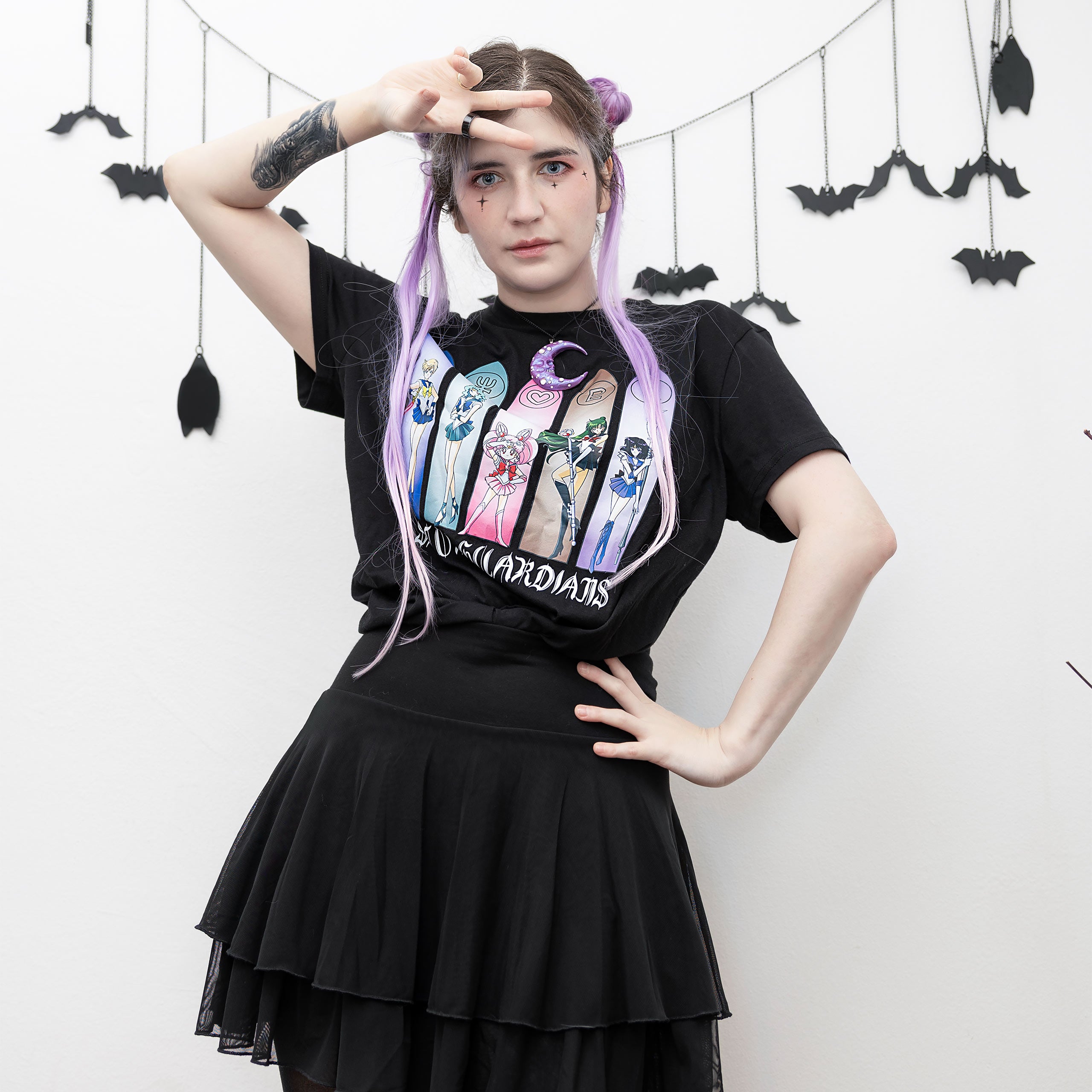 Imagen del producto Sailor Moon - Sailor Guardians Outer Senshi camiseta negra