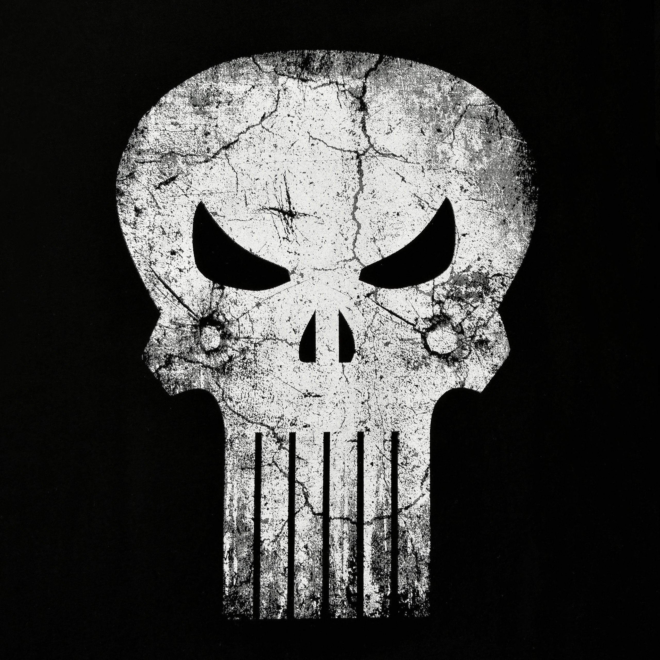 Imagen del producto Punisher - Camiseta negra con logo Skull Distress