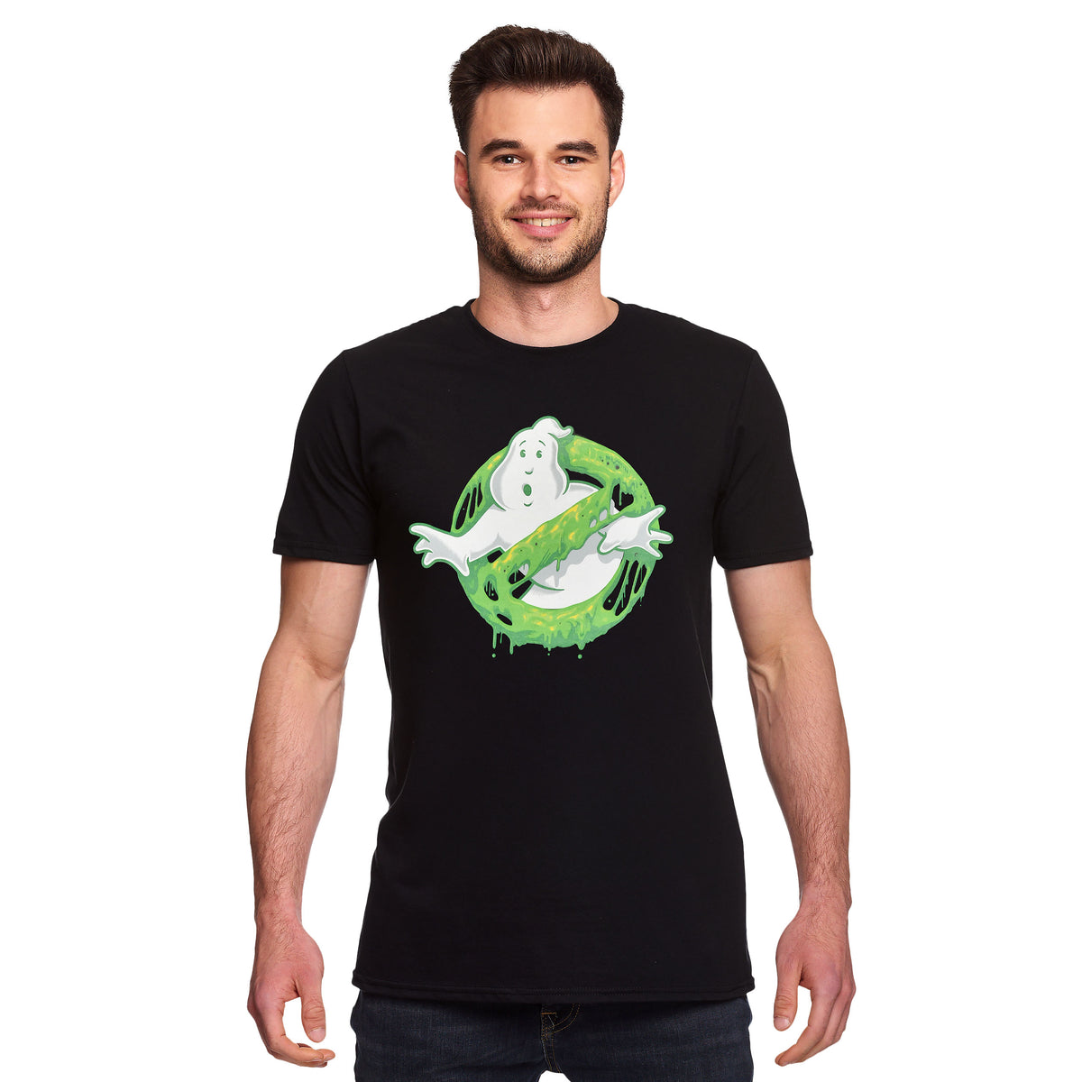 Imagen del producto Ghostbusters - Camiseta Logo Slime Glow in the Dark Negra