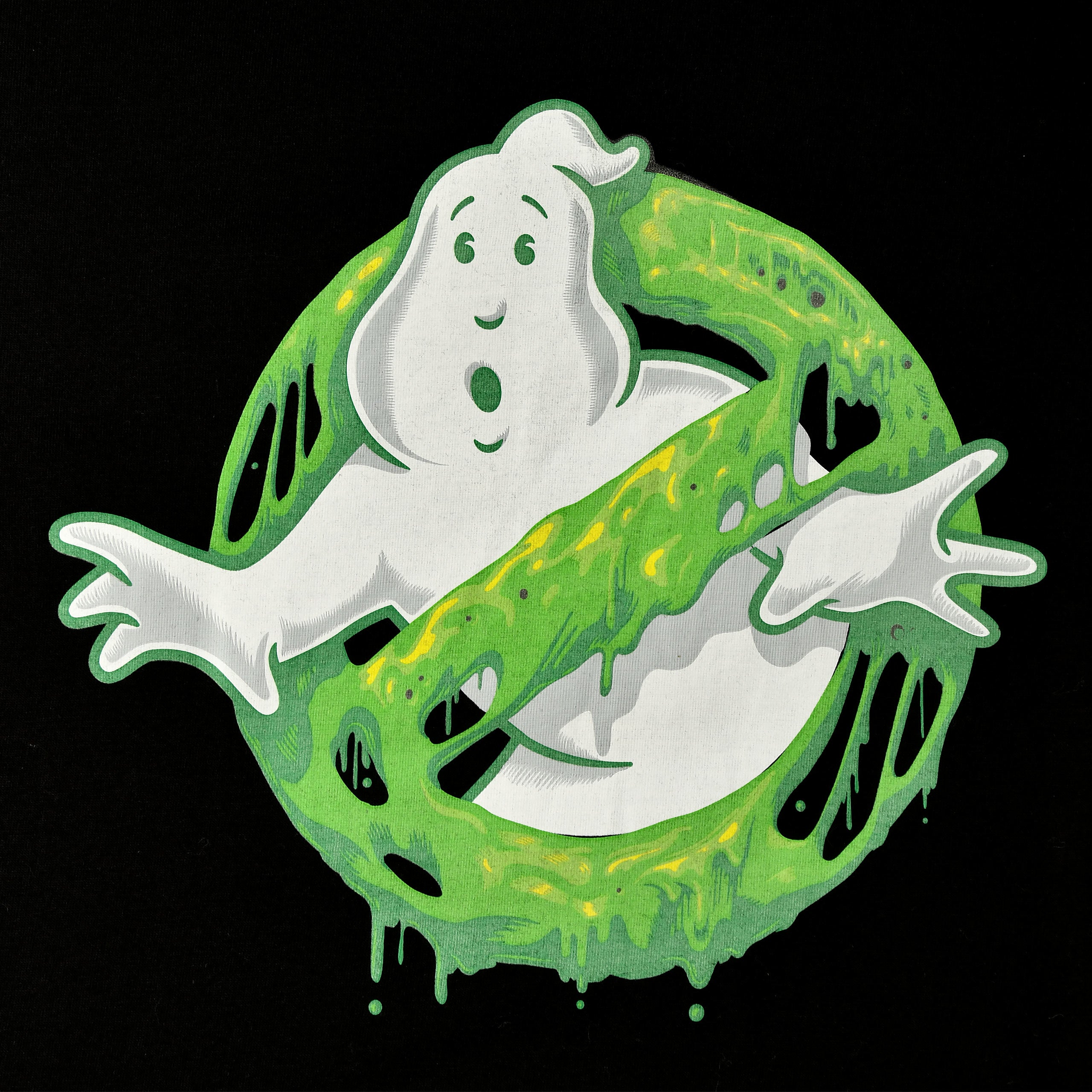 Imagen del producto Ghostbusters - Camiseta Logo Slime Glow in the Dark Negra