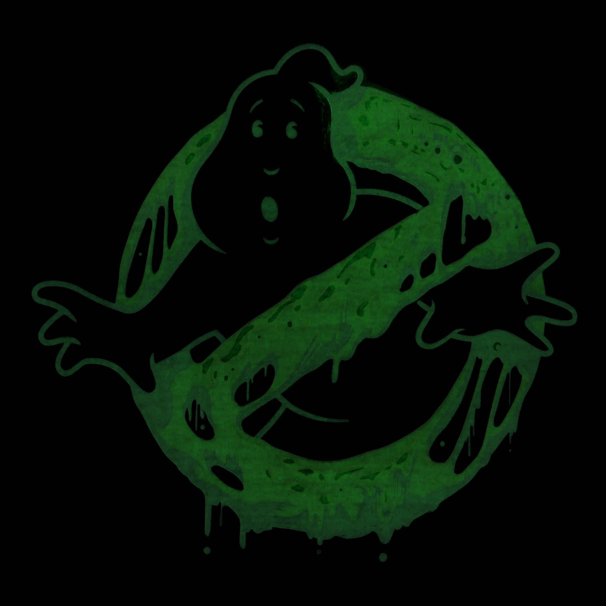 Imagen del producto Ghostbusters - Camiseta Logo Slime Glow in the Dark Negra