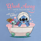 Product image Stitch Wash Away longline T-shirt blue - Lilo & Stitch