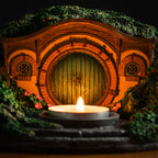 Imagen del producto El Señor de los Anillos - Portavelas tealight diorama Casa Hobbit (La Comarca)