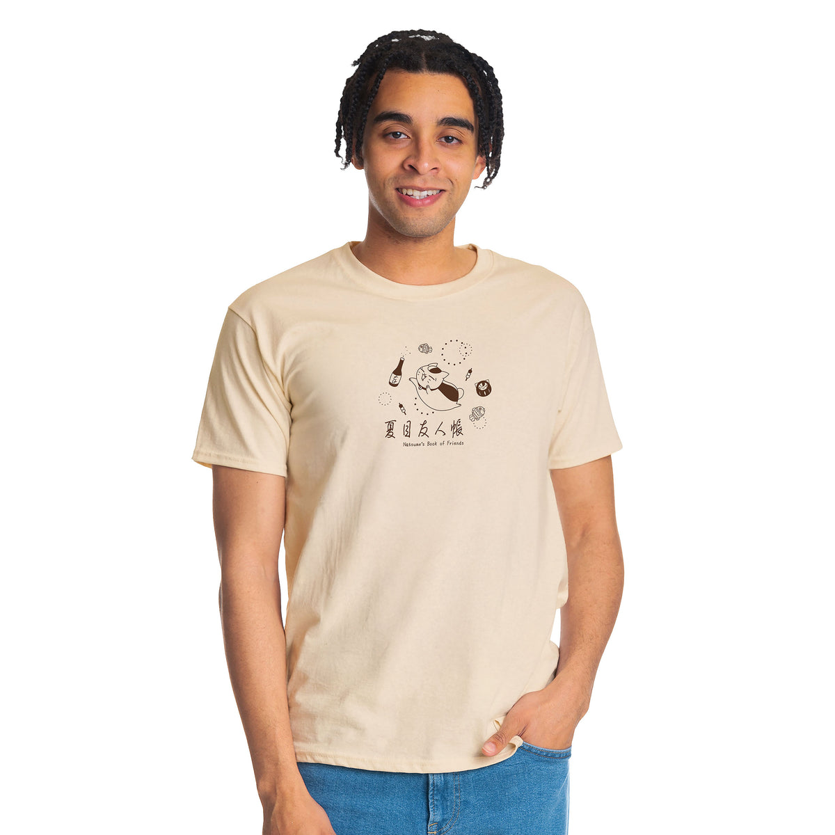 Imagen del producto Camiseta Nyanko Sensei Sake para fans de Natsume's Book of Friends