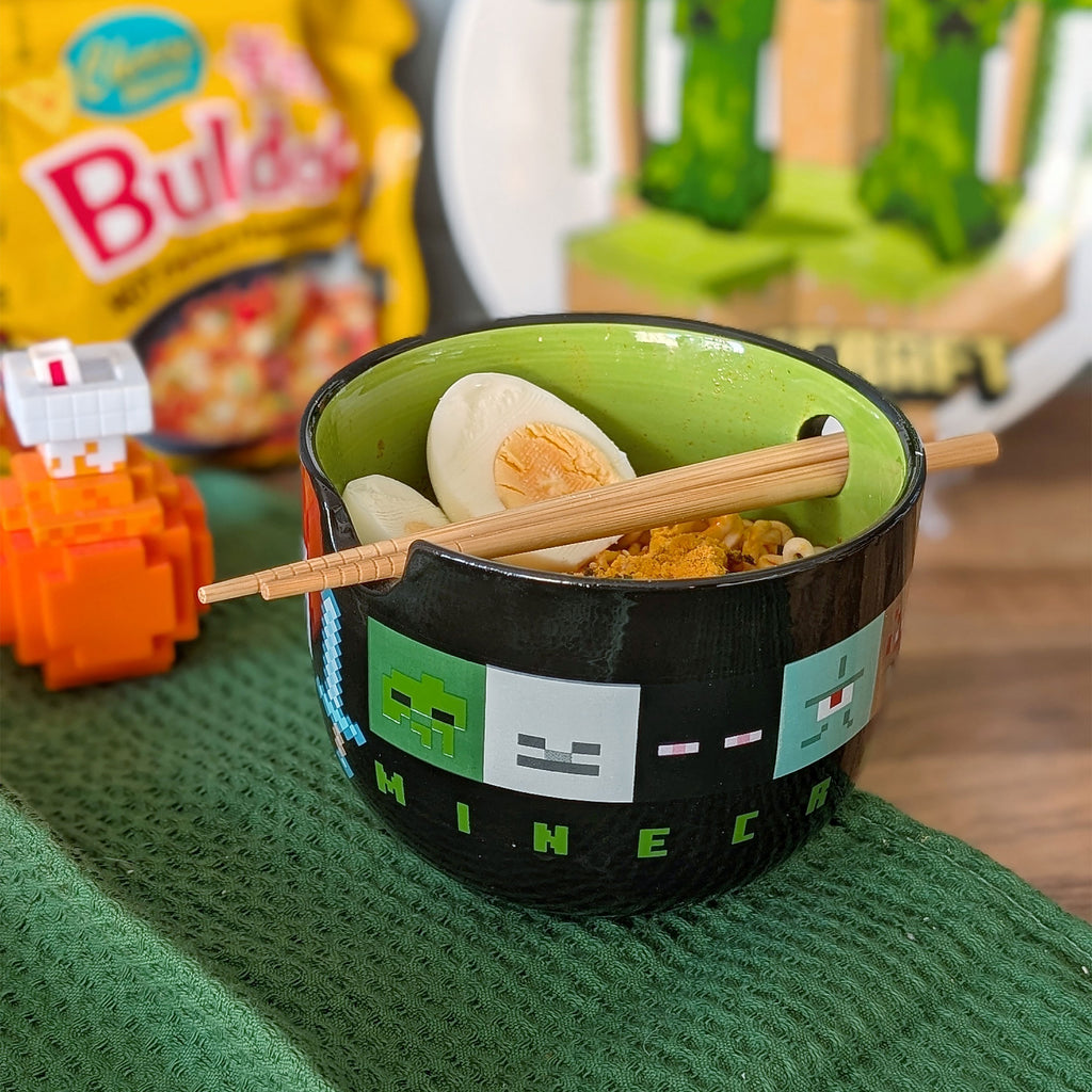 Imagen del producto Minecraft - Cuenco de Ramen Creeper con Palillos
