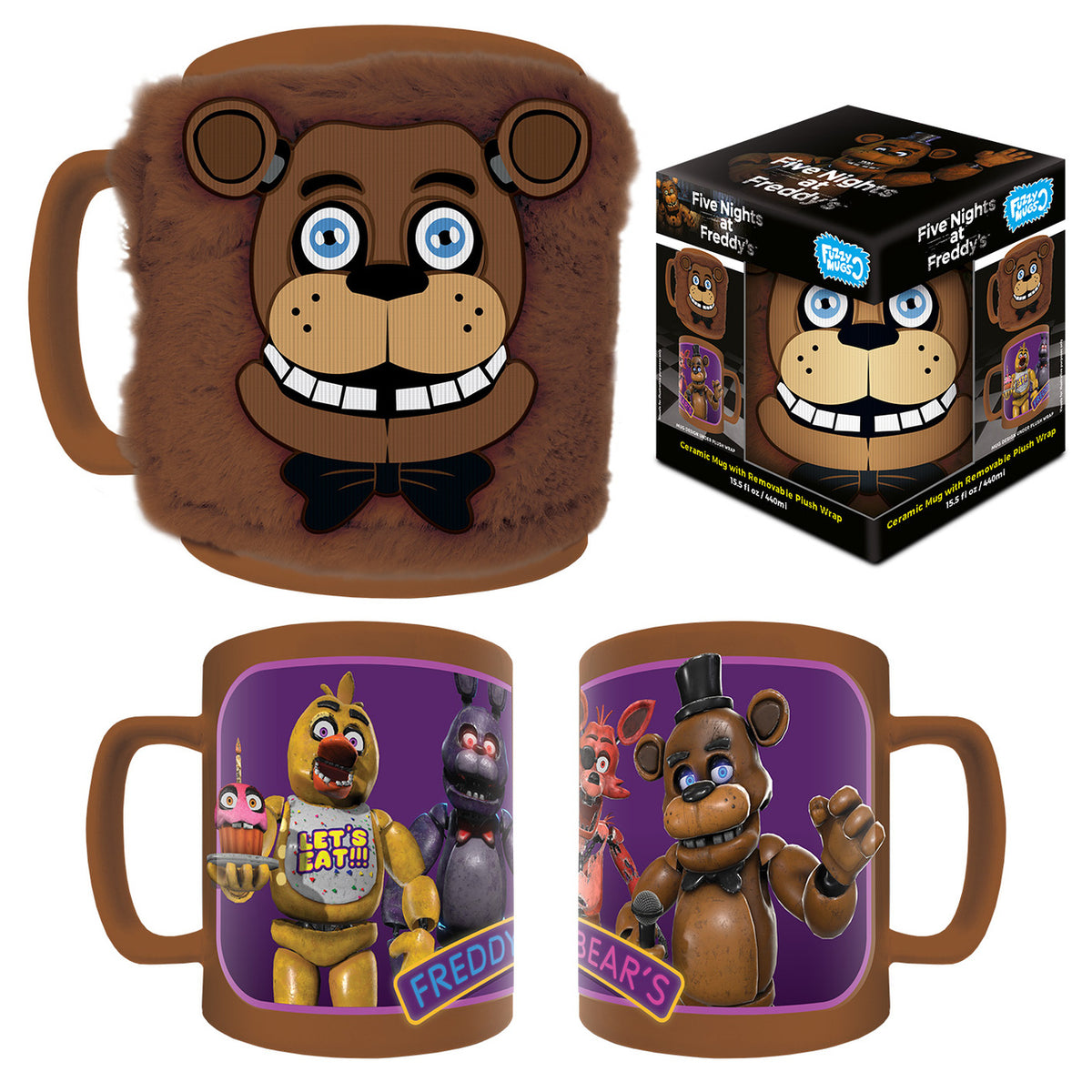 Imagen del producto Five Nights at Freddy's - Taza Freddy Fazbear con funda de peluche