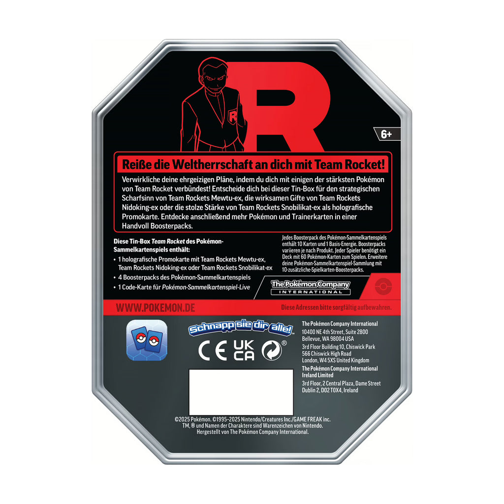 Imagen del producto Pokemon - Caja de Cartas Coleccionables Team Rocket Mewtwo-Ex