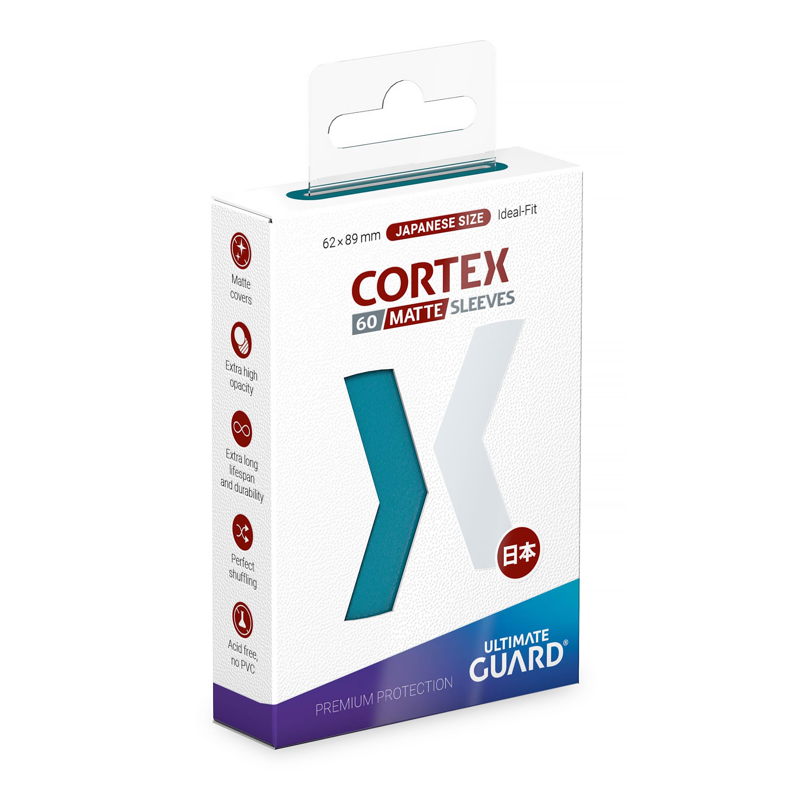 Imagen del producto Ultimate Guard Cortex fundas para cartas azul petróleo mate - pack de 60, tamaño japonés (TCG)