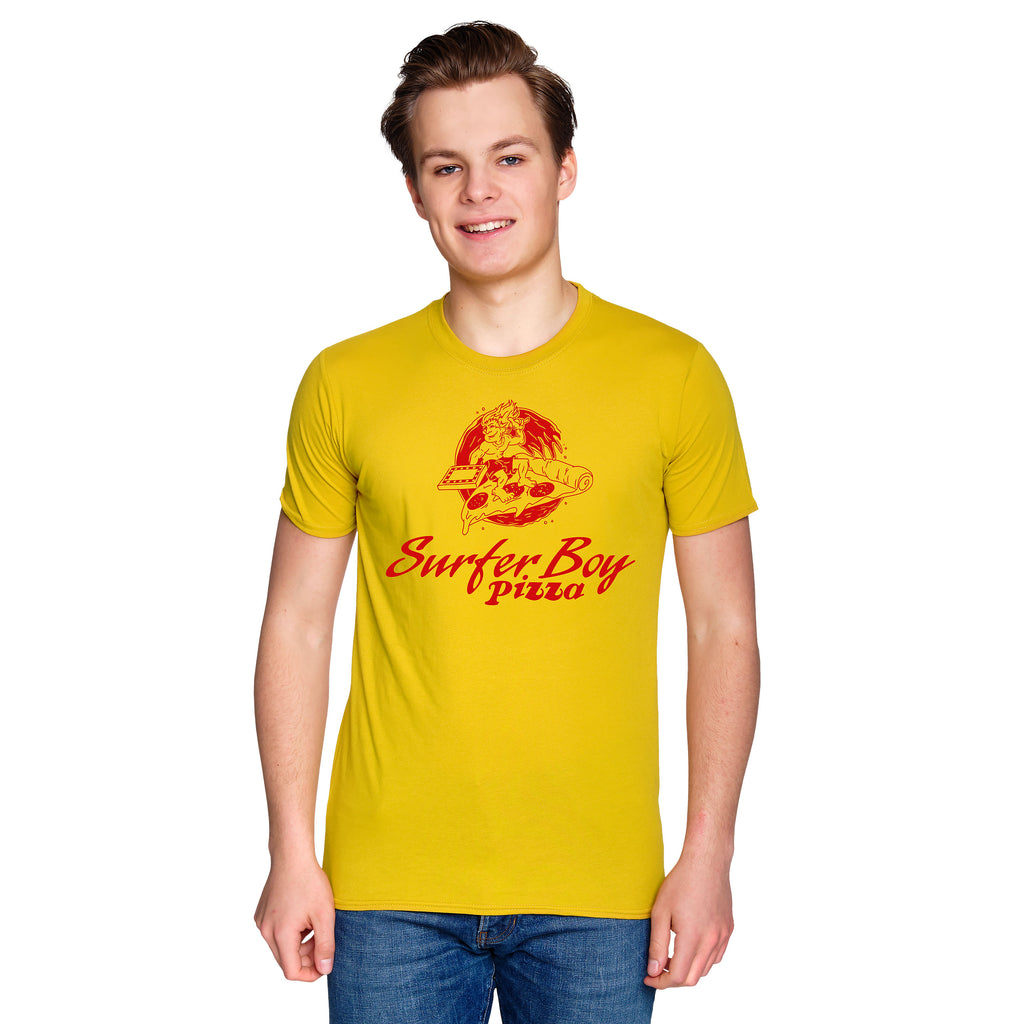 Imagen del producto Stranger Things - Camiseta Surfer Boy Pizza amarilla