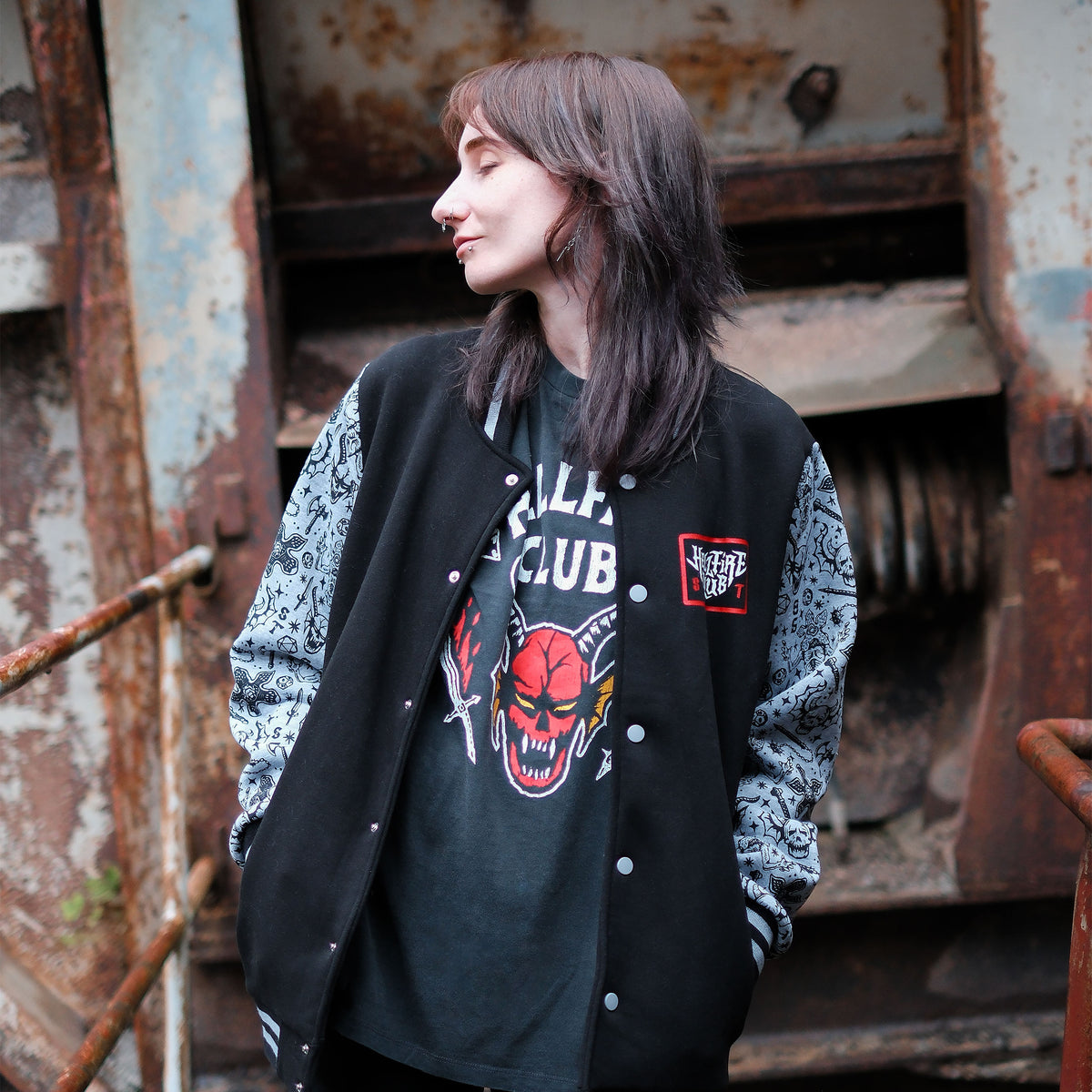 Imagen del producto Stranger Things - Chaqueta universitaria Hellfire Club