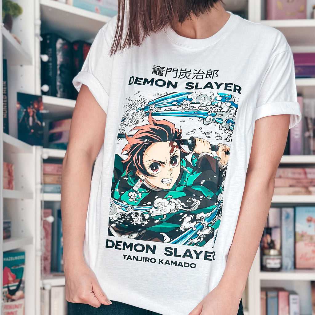 Imagen del producto Demon Slayer - Tanjiro Whirlpool T-Shirt blanco