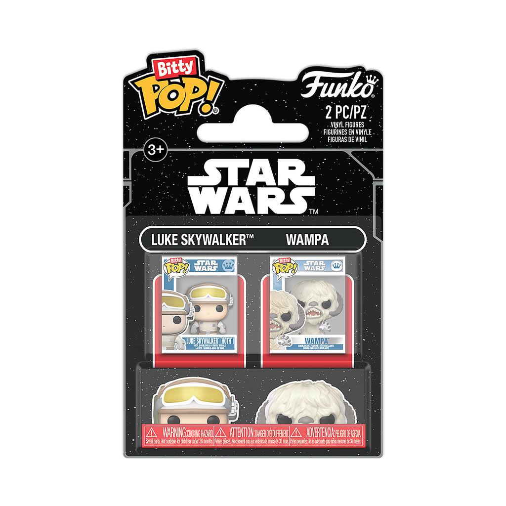 Imagen del producto Star Wars - Luke y Wampa El Imperio contraataca Funko Bitty Pop pack de 2 figuras