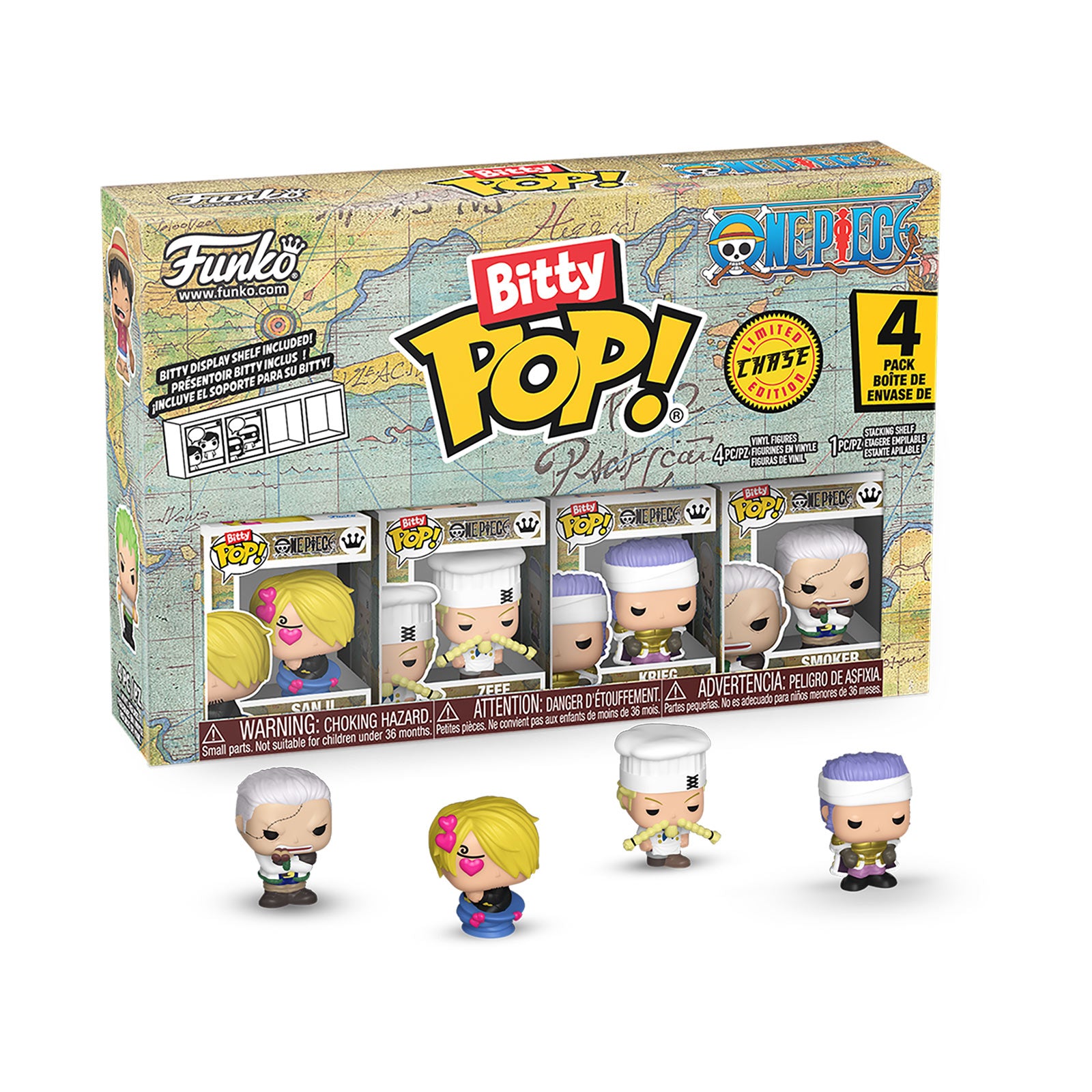 Imagen del producto One Piece - Funko Bitty Pop Set de 4 figuras Serie 3
