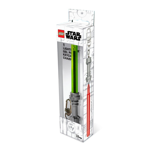Imagen del producto Star Wars - LEGO Bolígrafo de gel sable de luz con mosquetón - Verde