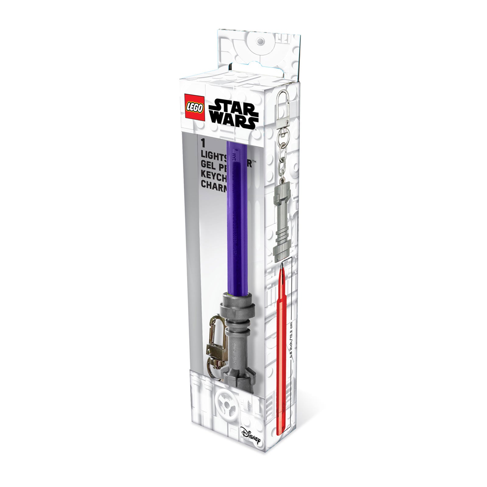 Imagen del producto Star Wars - Bolígrafo de gel LEGO sable de luz con mosquetón, morado