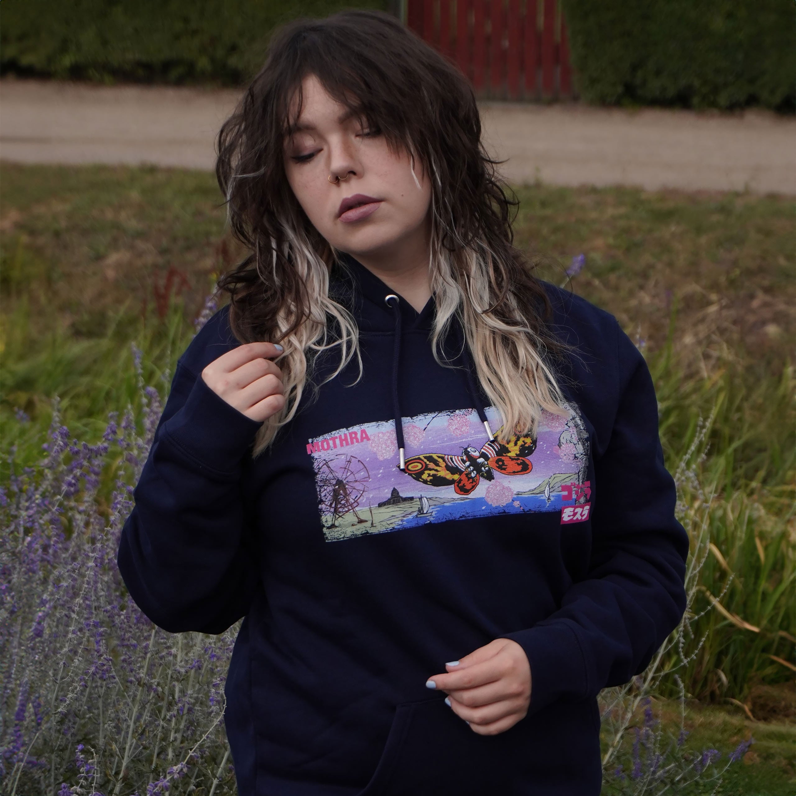 Imagen del producto Godzilla - Mothra sudadera con capucha azul