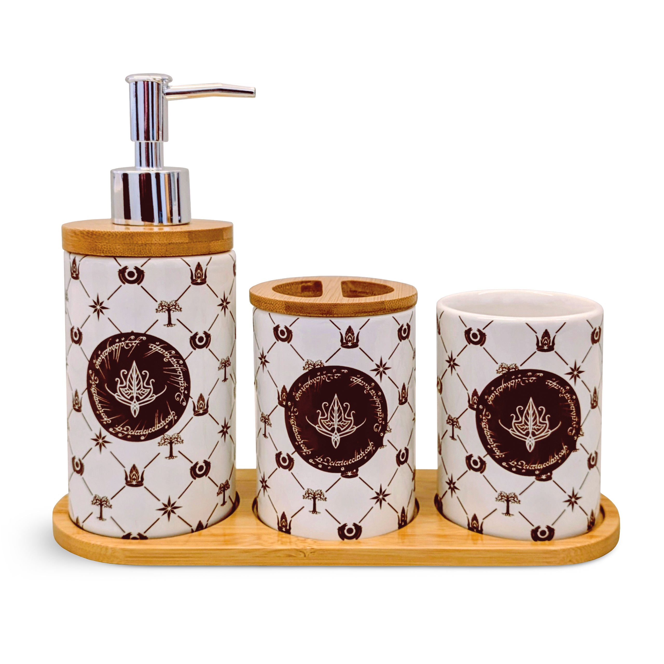 Imagen del producto El Señor de los Anillos - Juego de baño broche hoja 3 piezas