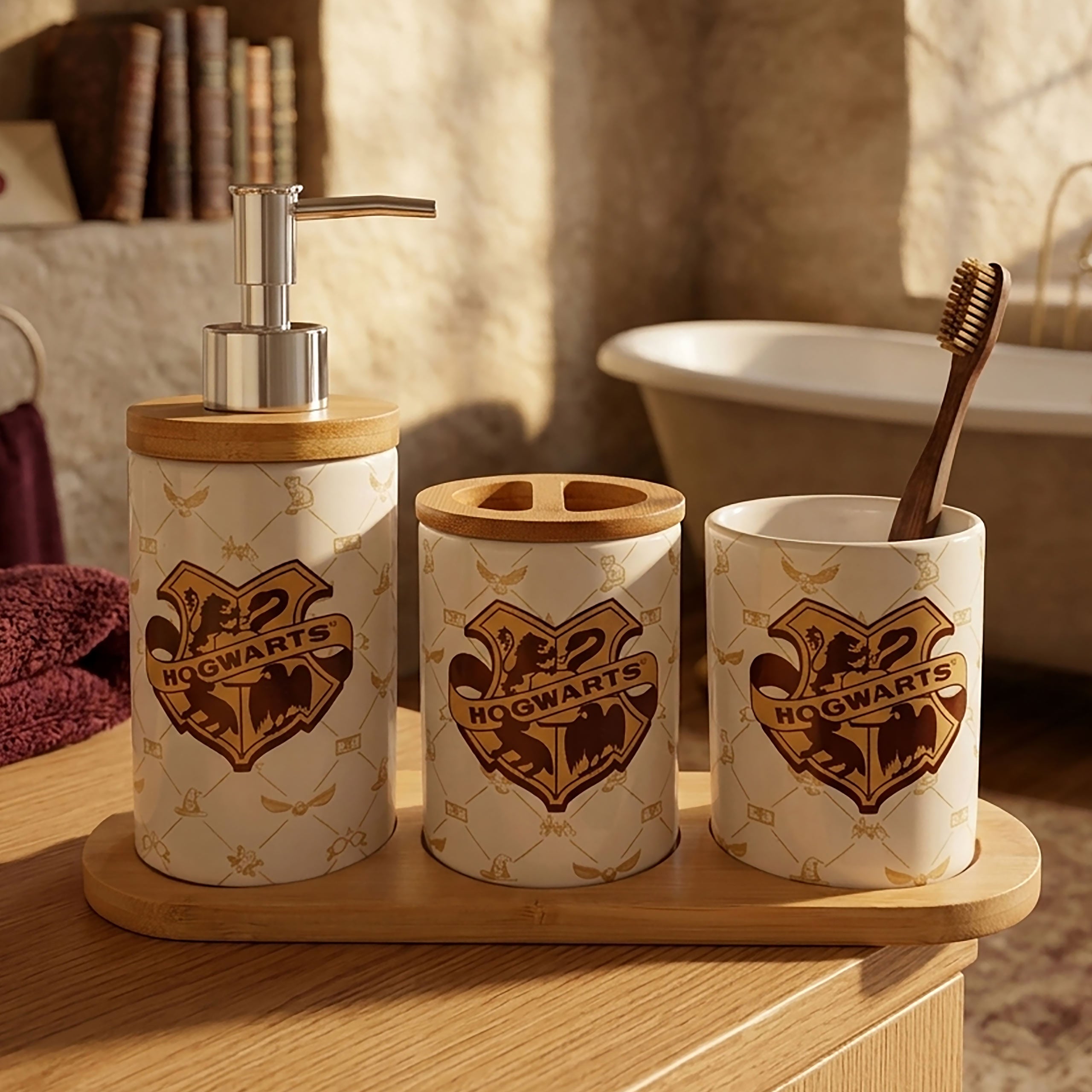 Imagen del producto Harry Potter - Set de baño emblema de Hogwarts 3 piezas