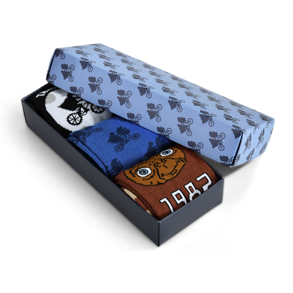 Imagen del producto E.T. - Pack de 3 calcetines retro en caja de regalo