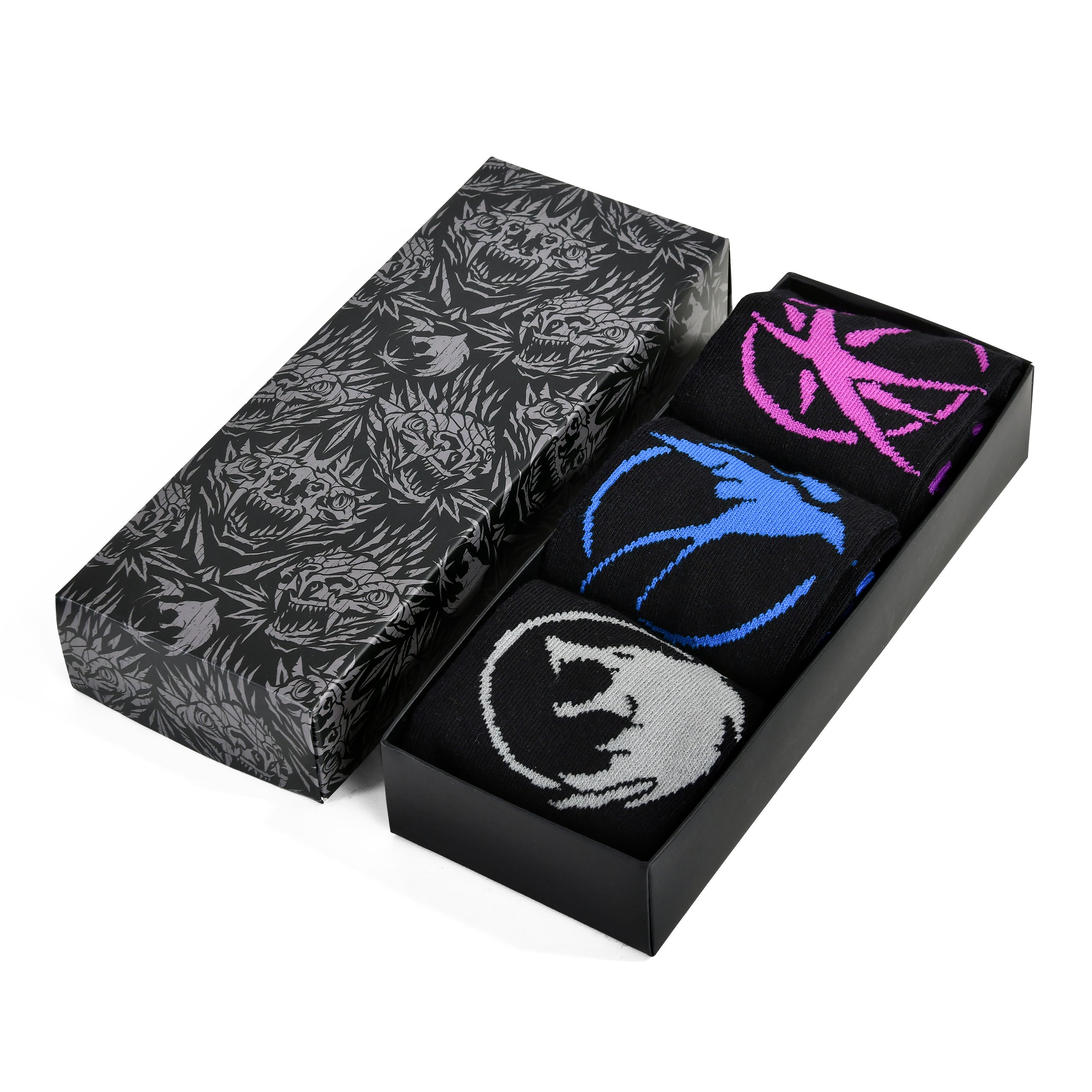 Imagen del producto The Witcher - Pack de 3 calcetines Symbols en caja de regalo