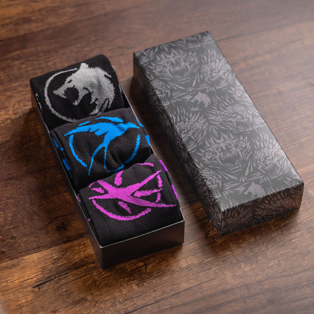 Imagen del producto The Witcher - Pack de 3 calcetines Symbols en caja de regalo