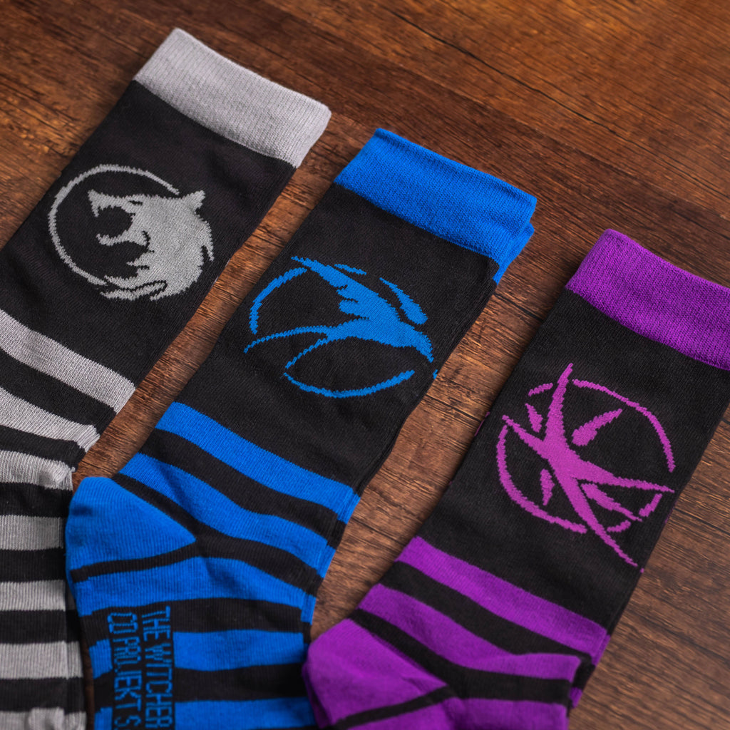 Imagen del producto The Witcher - Pack de 3 calcetines Symbols en caja de regalo