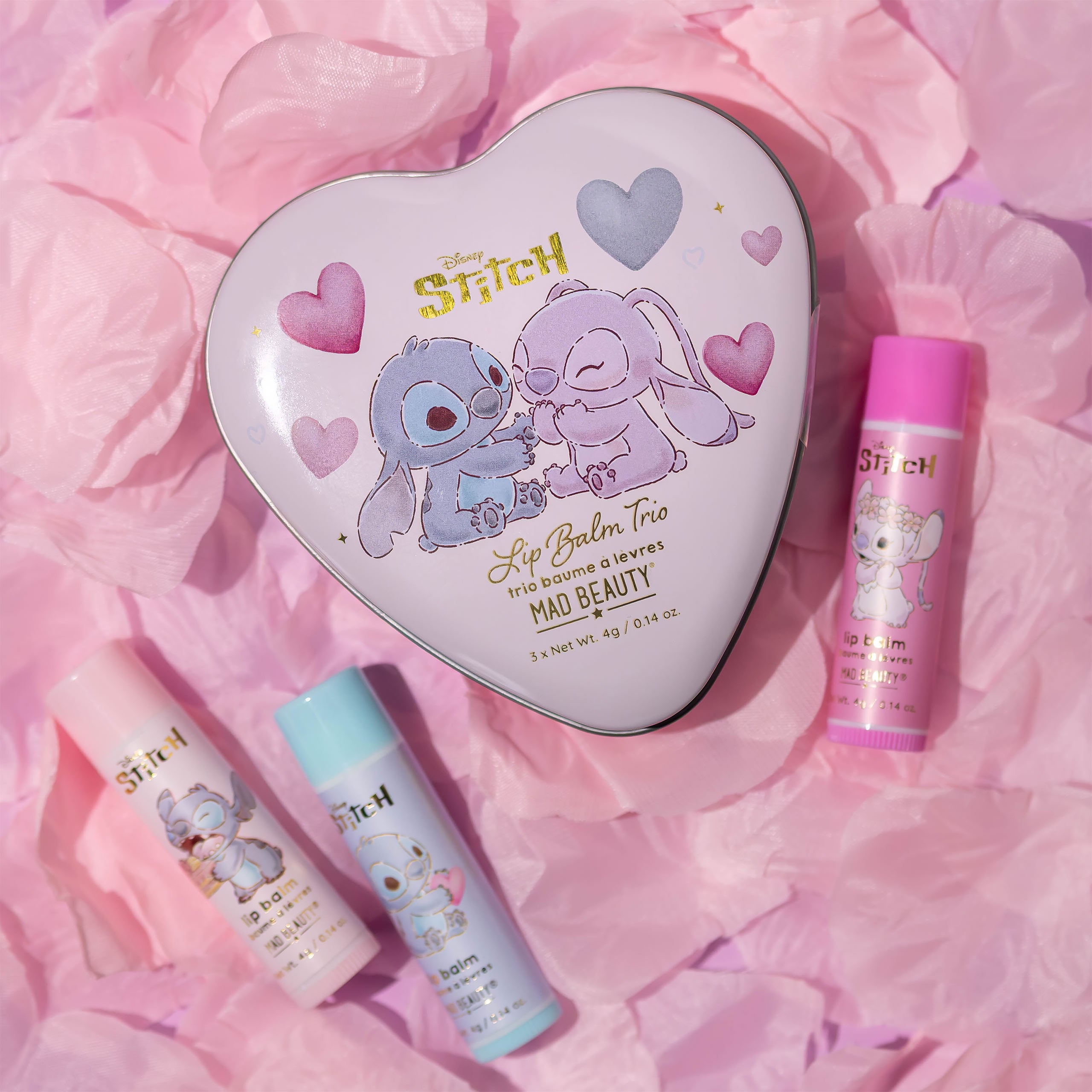 Imagen del producto Lilo & Stitch – Set de 3 bálsamos labiales Angel y Stitch