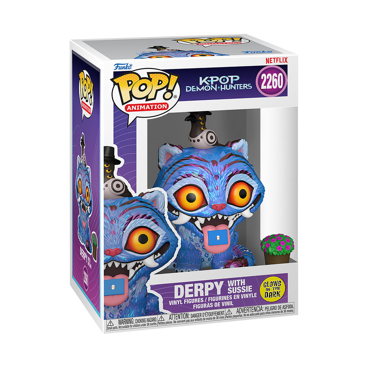 Imagen del producto KPop Demon Hunters - Derpy con Sussie Glow in the Dark figura Funko Pop!