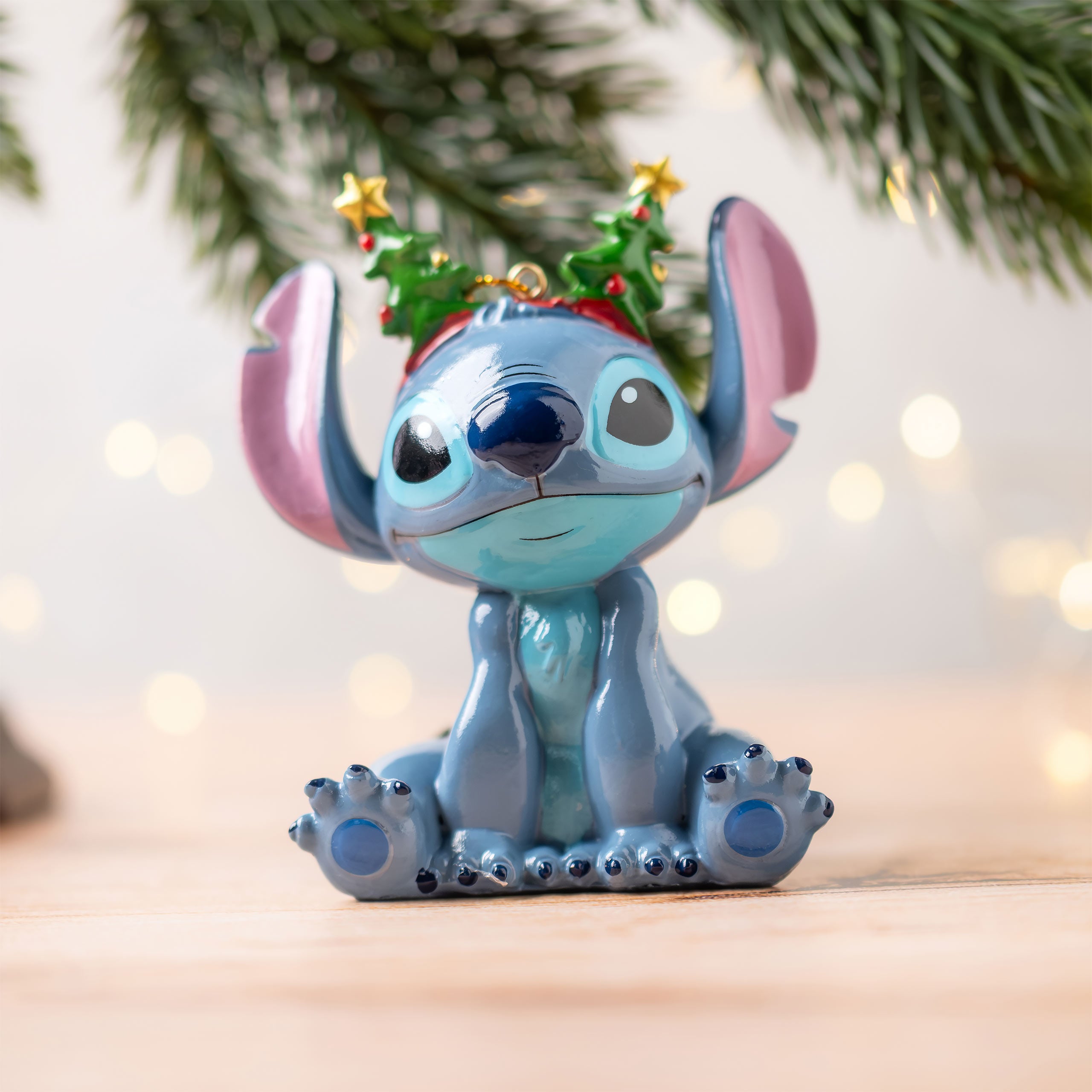 Imagen del producto Stitch con diadema - Adorno para árbol de Navidad - Lilo & Stitch