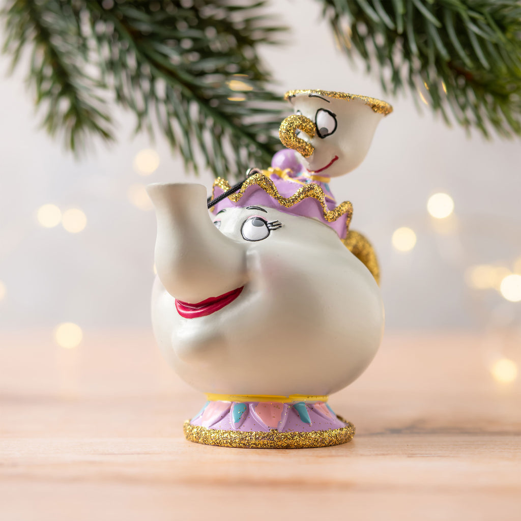 Imagen del producto La Bella y la Bestia - Señora Potts y Chip adorno para árbol de Navidad