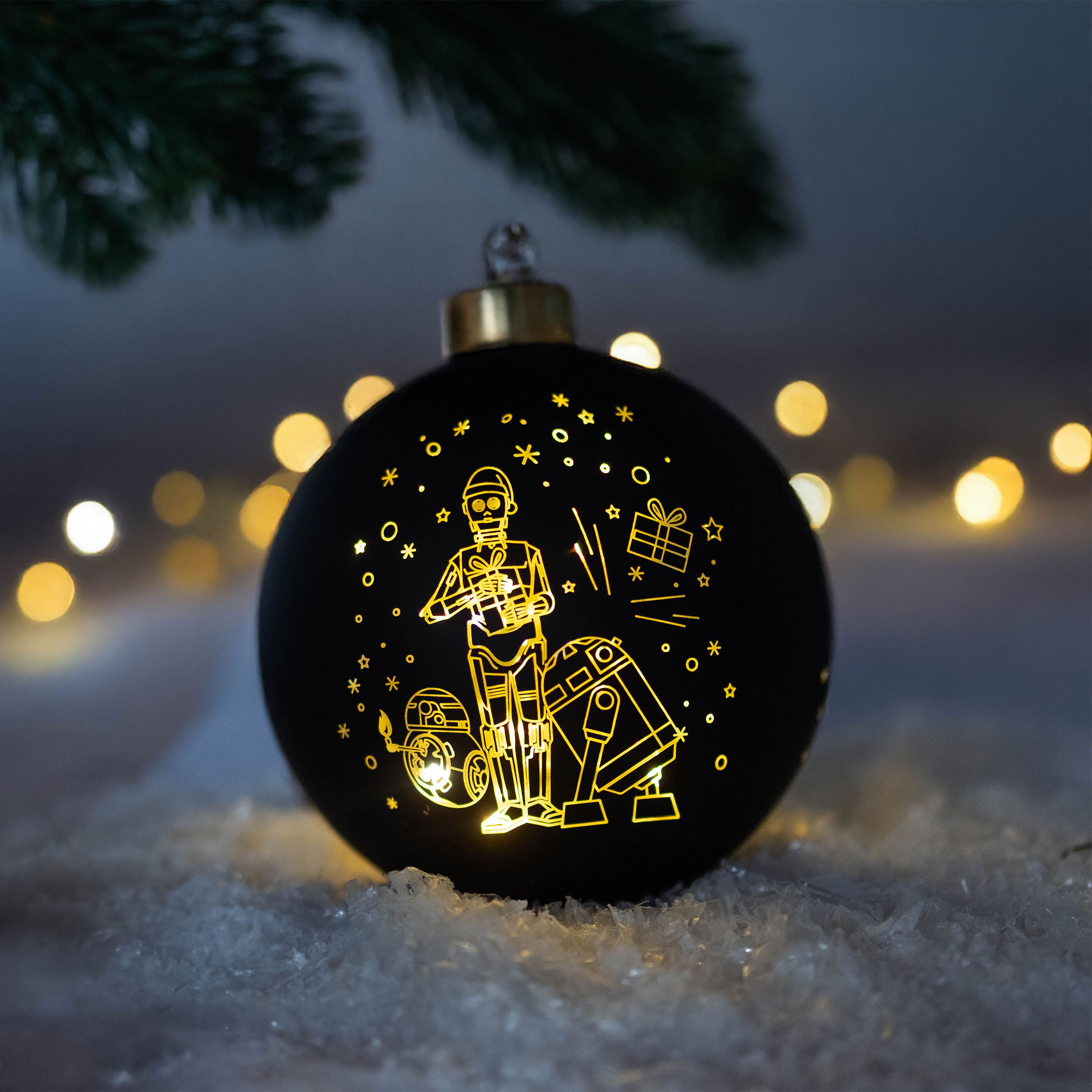 Imagen del producto Star Wars - Bola de Navidad Droides con luz