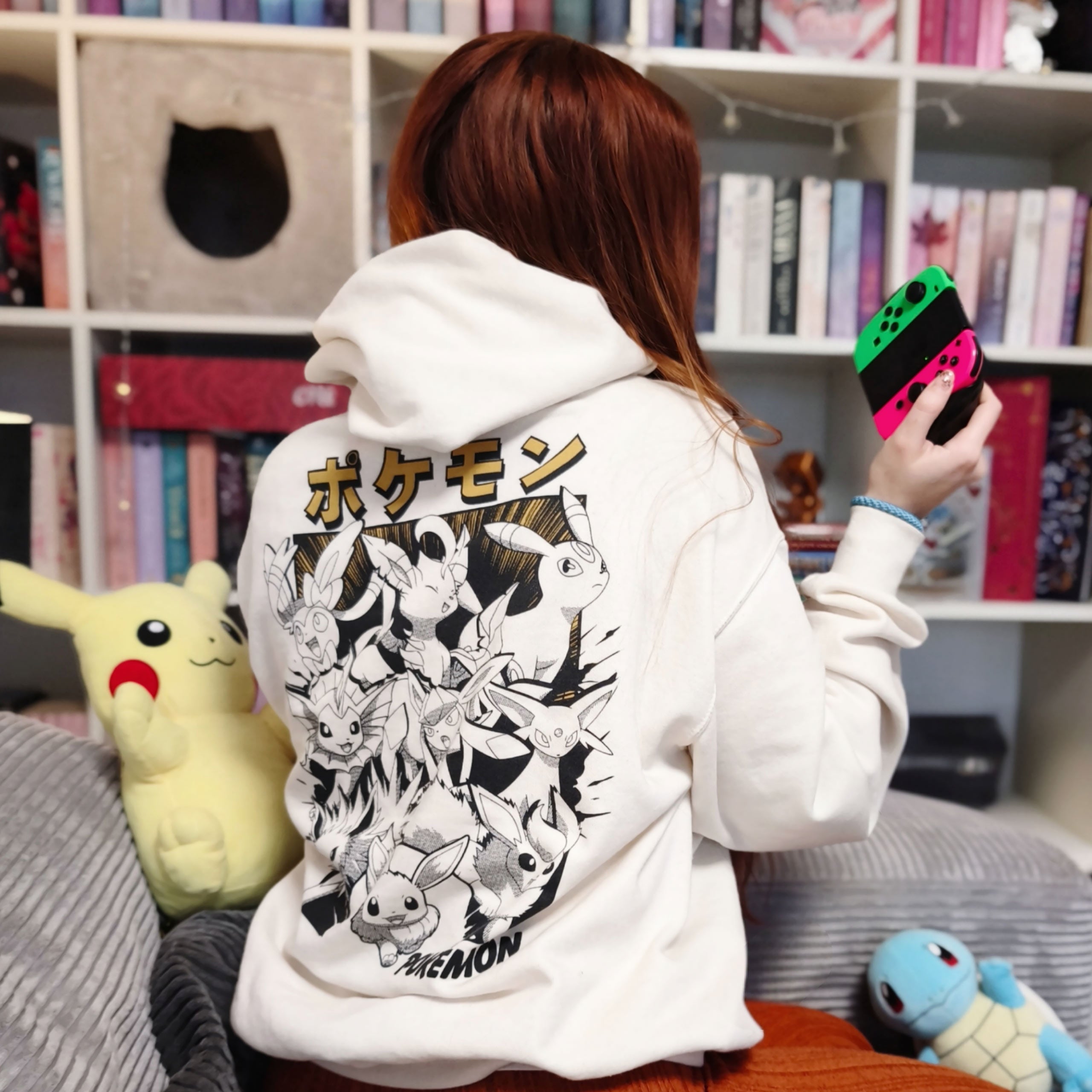 Imagen del producto Pokémon - Sudadera con capucha Katakana Evolución de Eevee