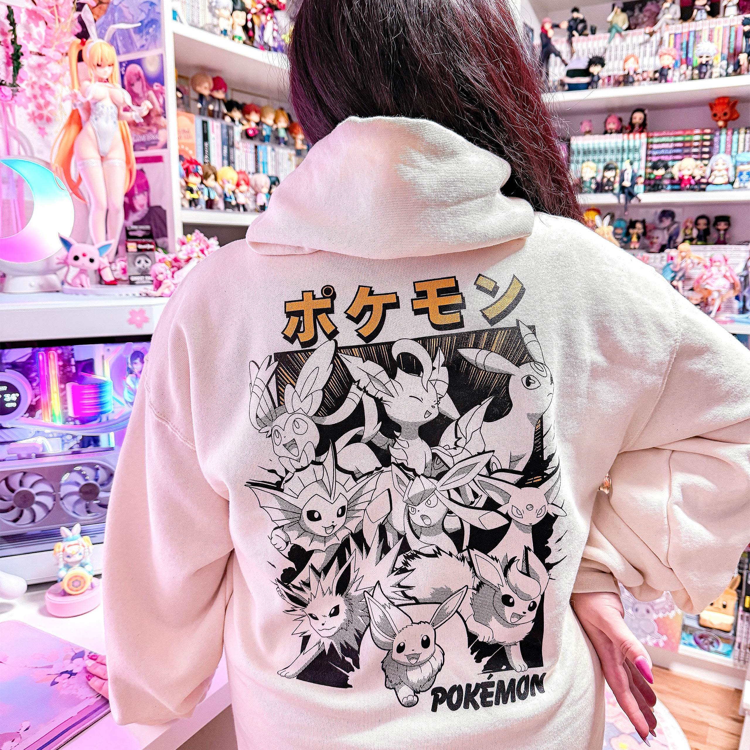 Imagen del producto Pokémon - Sudadera con capucha Katakana Evolución de Eevee